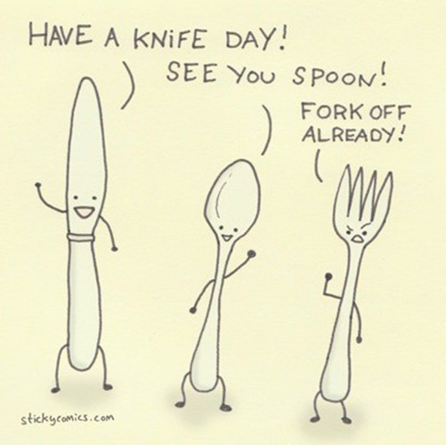 Tickled #28: Knife Fork Spoon Humor