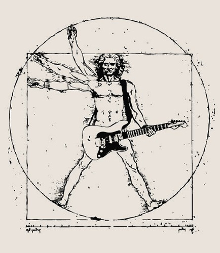Tickled #75: Leonardo da Vinci Vitruvian Man On Guitar
