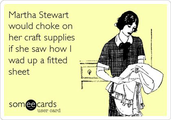 Tickled #111: Martha Stewart Fitted Sheet Humor