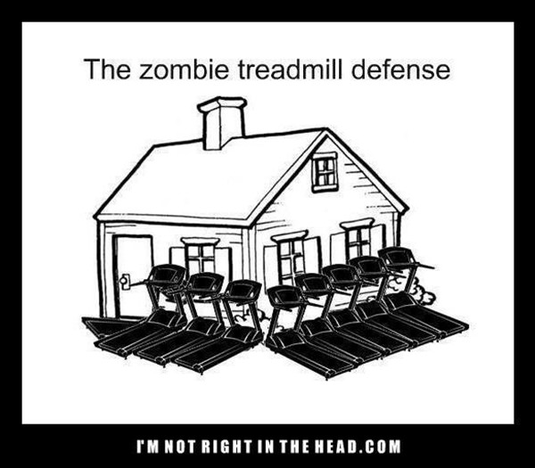 Tickled #155: Funny Zombie Treadmill Defense Comic