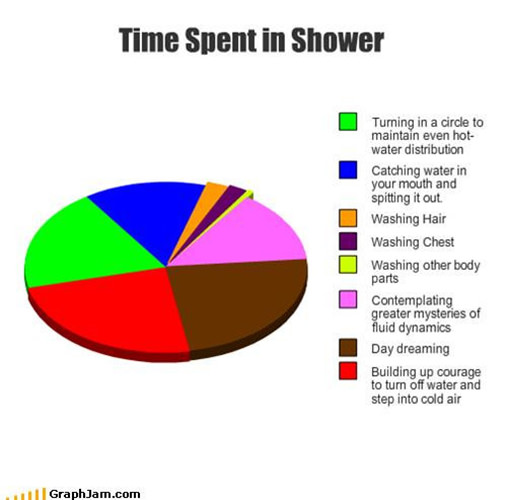 Tickled #162: Funny Shower Pie Chart