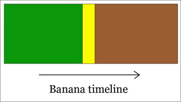 Tickled #169: Funny Banana Timeline Chart