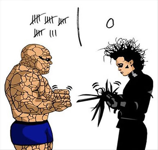Tickled #176: Funny The Thing vs Edward Scissorhands Poster