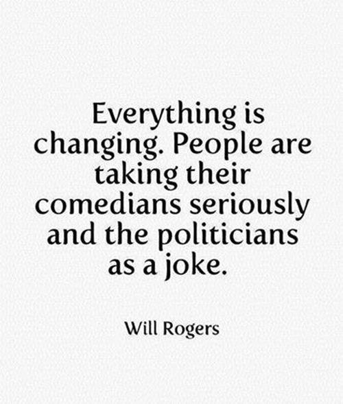 Tickled #215: People are taking their comedians seriously and the politicians as a joke.