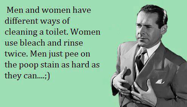 Tickled #236: How men clean toilets.