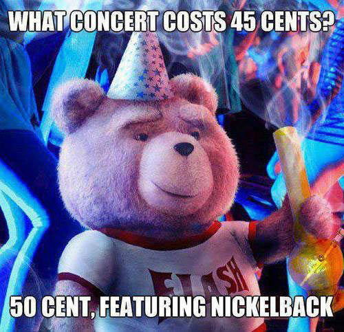 Tickled #270: What concert costs 45 cents? 50 Cent featuring Nickelback.