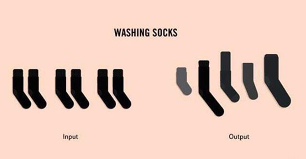 Tickled #445: Washing socks.