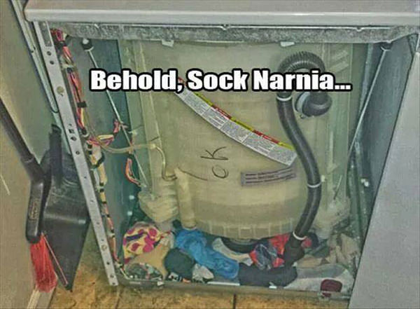 Tickled #447: Behold, socks Narnia.