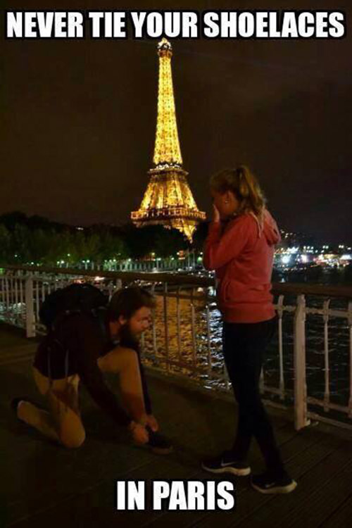 Tickled #460: Never tie your shoelaces in Paris.