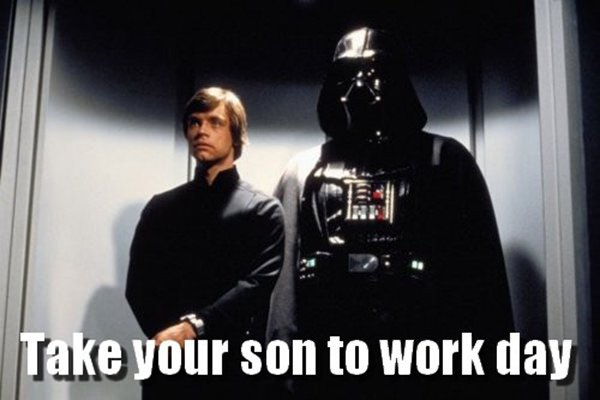 Tickled #492: Take your son to work day.