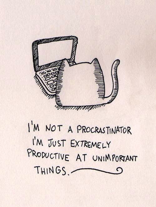Tickled #500: I'm not a procrastinator. I'm just extremely productive at unimportant things.