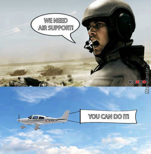 Tickled #547: We need air support. You can do it.