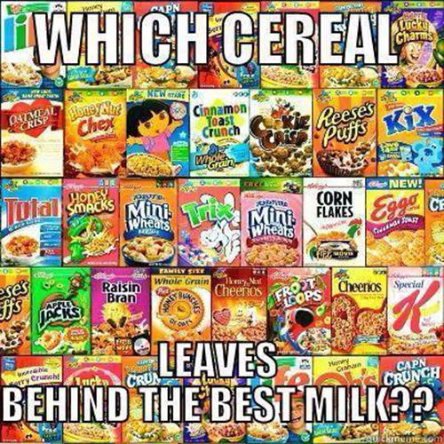 Tickled #559: Which cereal leaves behind the best milk?
