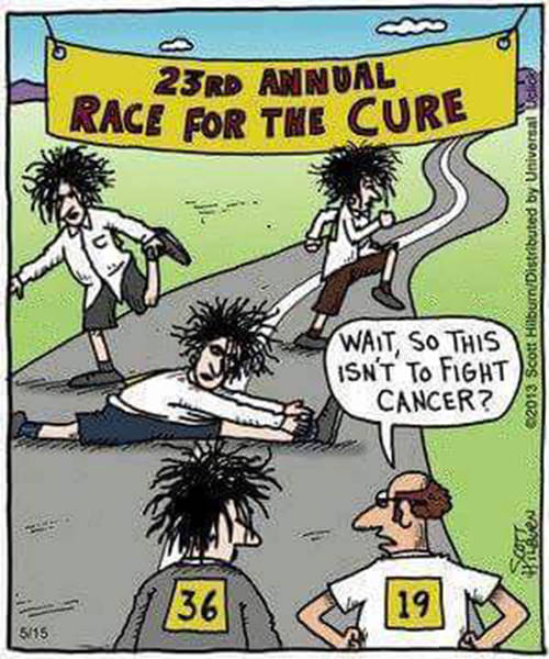Tickled #576: 23rd Annual Race for the Cure. Wait, so this isn't to fight cancer?