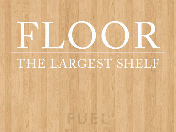 Tickled #606: Floor. The largest shelf.