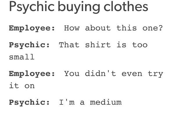 Tickled #672: Psychic Buying Clothes