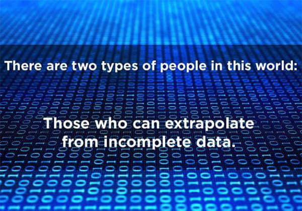 Tickled #686: There are two types of people in this world: Those who can extrapolate from incomplete data,