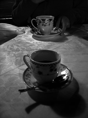 Life In Mono #44 by Jeremy Chin - Coffee in Vernazza, Cinque Terre