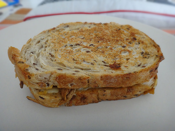 Stills #16 by Jeremy Chin - Cheese and Chicken Patty Melt on 7-Grain Bread
